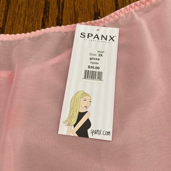 SPANX Skinny Britches Hipster Panties 3XL Gloss Pink Underwear Sheer Shaper NWT - Picture 4 of 6